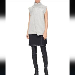 3.1 Phillip Lim Fisherman  Chunky Rib Cowl Neck Sleeveless Sweater